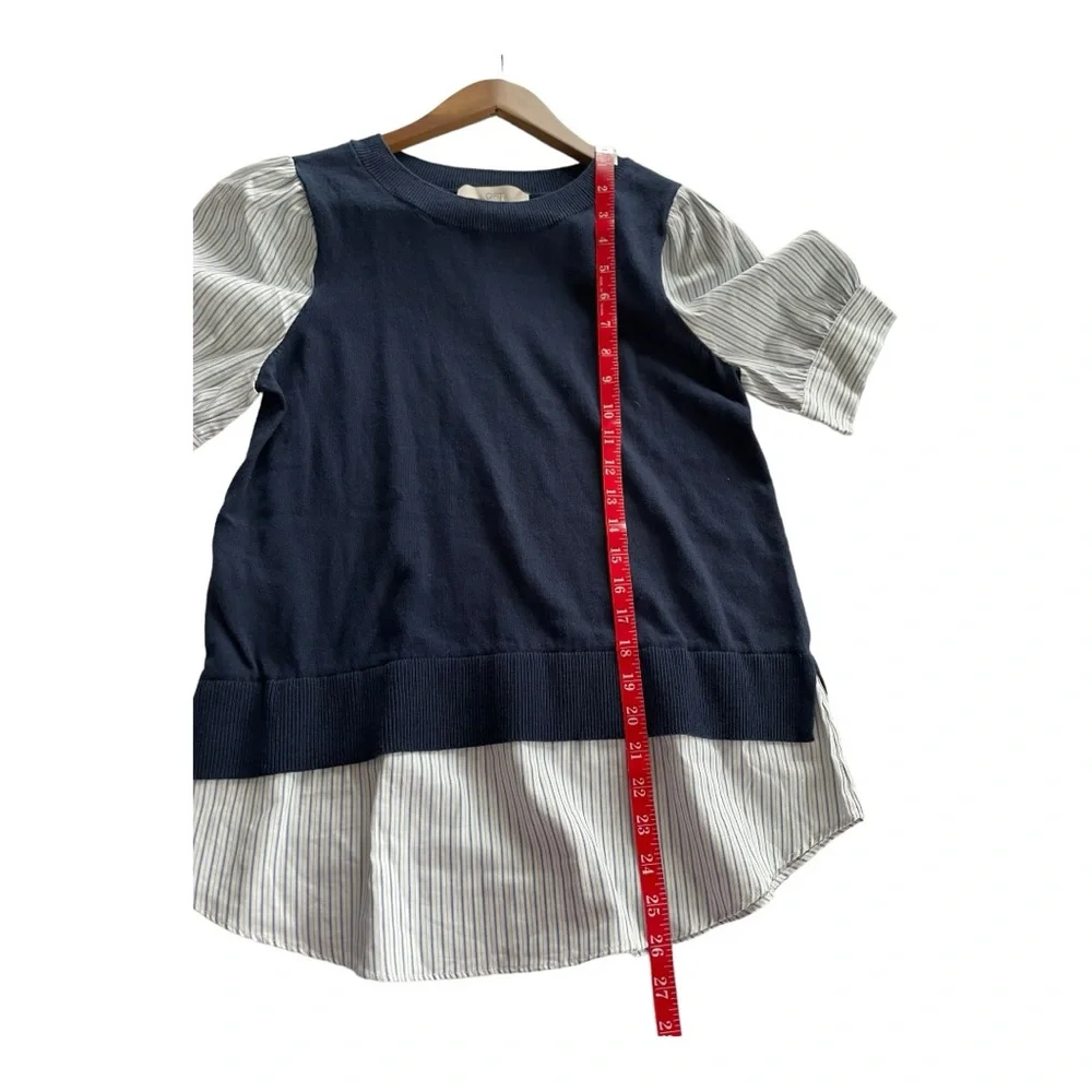 NWT LOFT sweater vest with faux blouse. Short sleeved - Picture 13 of 16